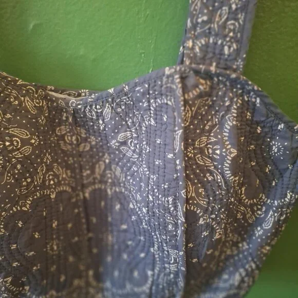 Madewell Quilted Sweetheart Crop Top - Picture 2 of 5